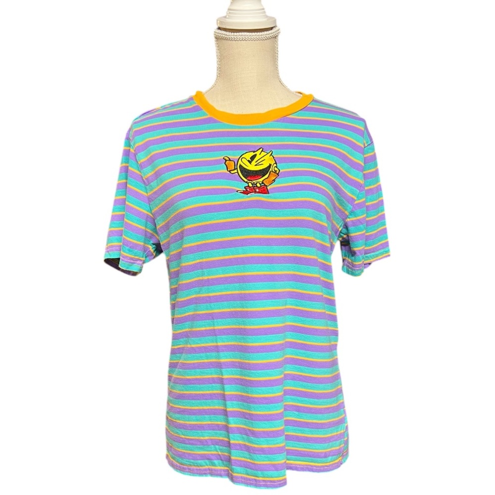 Striped T-Shirt - Multicolor pac-man‎
